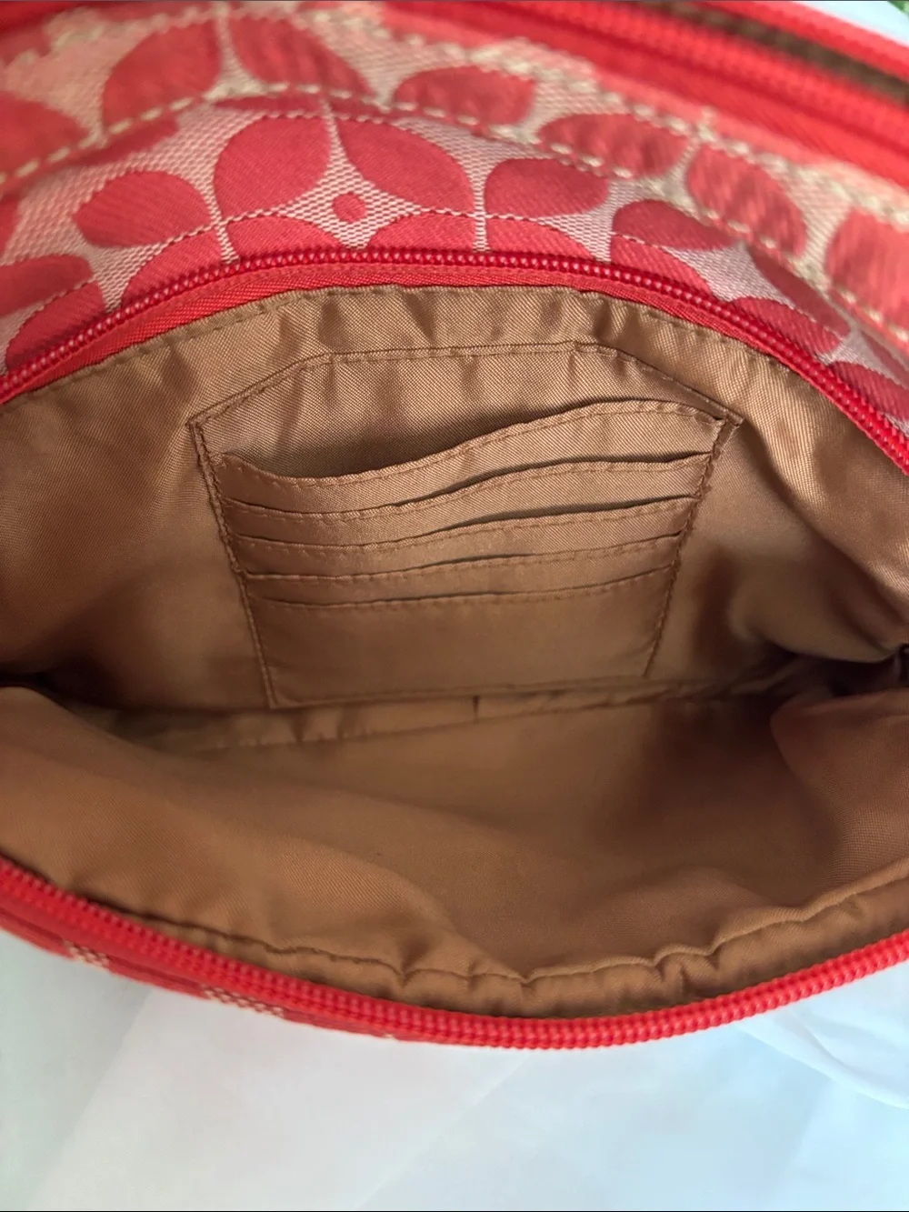 Vintage Fossil Signature Canvas Crossbody
